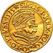 Dukat koronny - Sigismund I the Old Kraków mint obverse image