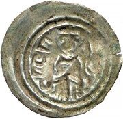 Denier Bracteate - Mieszko III the Old Gniezno or Kalisz mint, Poland, 1138-1202 reverse image