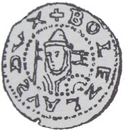 Denier Bracteate - Boleslaus V the Chaste or Bolesław the Pious Kraków or Poznań mint obverse image
