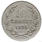 10 Groszy, Poland, 1835 reverse image