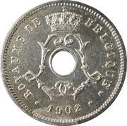 5 Centimes - Léopold II French text; small date obverse image