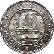 10 Centimes - Léopold II Dutch text, Belgium, 1894-1901 reverse image