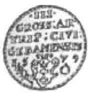 Trojak gdański - Stefan Batory Gdańsk mint reverse image