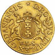 Trojak gdański - Stanisław August Poniatowski Gdańsk mint reverse image