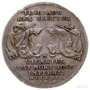 ¼ Talara wikariackiego - August II Mocny Drezno mint, Polish–Lithuanian Commonwealth, 1711 reverse image