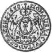 Dukat gdański - Jan II Kazimierz Waza Gdańsk mint, Polish–Lithuanian Commonwealth, 1659-1660 reverse image