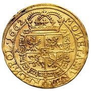 Dwudukat koronny - Jan II Kazimierz Waza Kraków mint, Polish–Lithuanian Commonwealth, 1658-1667 reverse image