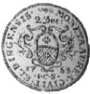 Dwudukat elbląski - August III Sas Elbląg mint, Polish–Lithuanian Commonwealth, 1763 reverse image