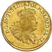 Pięciodukat gdański - August III Sas Gdańsk mint obverse image