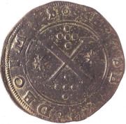 X Reais "ꞏ⁞ꞏ - ꞏ⁞ꞏ" - Sebastião I, Portugal, 1557-1578 reverse image