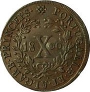10 Réis - João Prince Regent, Portugal, 1800 reverse image