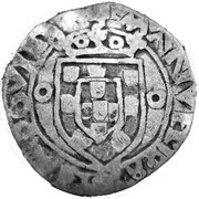 Vintem - Manuel I º M p, inv P, Porto mint, Portugal, 1495-1521 reverse image