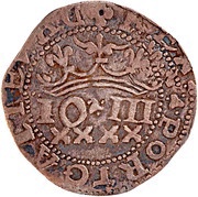 XXXX Reais "Real Português" - João III Cross with big quadrifoils and points, Porto mint obverse image