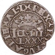 LXXX Reais "Real Português Dobrado" - João III Single cross, Lisbon obverse image