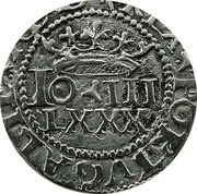 LXXX Reais "Real Português Dobrado" - João III Cross with stars, Lisbon obverse image