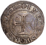 Tostão "L on the left" - Filipe II, Portugal, 1598-1621 reverse image