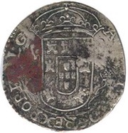 2 Cruzados - António I Countermark "Açor" over 1 Cruzado obverse image