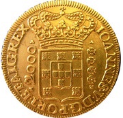 ½ Moeda - João V Lisboa, Porto, Rio, Bahia e Minas mints obverse image