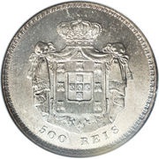 500 Réis - Maria II, Portugal, 1837-1853 reverse image
