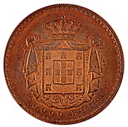 10 000 Reis - Luiz I Pattern, Portugal, 1878-1880 reverse image