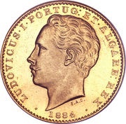 10 000 Reis - Luiz I, Portugal, 1878-1889 obverse image
