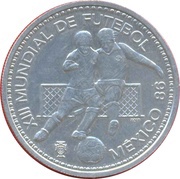 100 Escudos World Cup; Silver, Portugal, 1986 reverse image