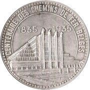 40 Francs Brussels Exposition - Pattern - Plain edge reverse image