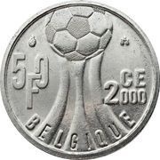 50 Francs - Albert II European Football Championship; French text reverse image