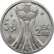 50 Francs - Albert II European Football Championship; Dutch text reverse image