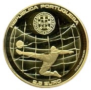 2½ Euros Football World Cup Brazil; Gold obverse image
