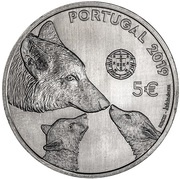 5 Euros Iberian wolf obverse image