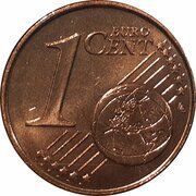 1 Euro Cent - Albert II 1st type, 1st portrait reverse image