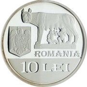 10 Lei August Treboniu Laurian obverse image
