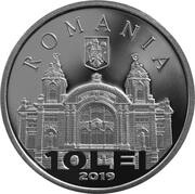 10 Lei Romanian Opera in Cluj obverse image