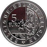 5 Euros - Albert II Spirou; colorized obverse image