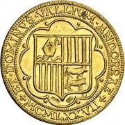1 Sobirana Saint Ermengol, Andorra, 1977 reverse image
