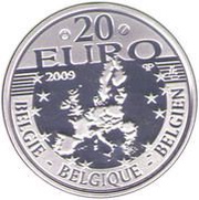 20 Euros - Albert II Father Damian DeVeuster obverse image