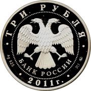 3 Roubles The Year of the Rabbit obverse image