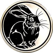 3 Roubles The Year of the Rabbit, Russia, 2011 reverse image