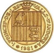 1 Sobirana - Joan Martí i Alanis Episcopal Co-Prince; Catalan reverse image