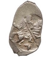 Kopeck - Boris Godunov Pskov; ⌉⌈ obverse image