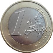 1 Euro reverse image