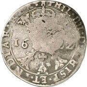 Jefimok Rouble - Alexey Mikhailovich Countermarked over "Tournai Patagon", Russia, 1655 reverse image