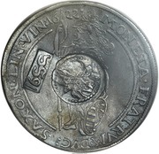 Jefimok Rouble - Alexey Mikhailovich Countermarked over "Saxe-Weimar Taler 1622" obverse image