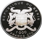 1000 Francs CFA Panther obverse image