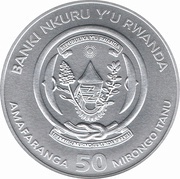 50 Amafaranga Okapi obverse image