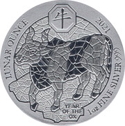 50 Amafaranga Year of the Ox reverse image