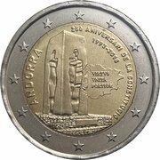 2 Euros Constitution of Andorra obverse image