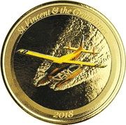 10 Dollars - Elizabeth II Seaplane; Colourized reverse image