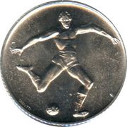 2 Lire Soccer, San Marino, 1980 reverse image